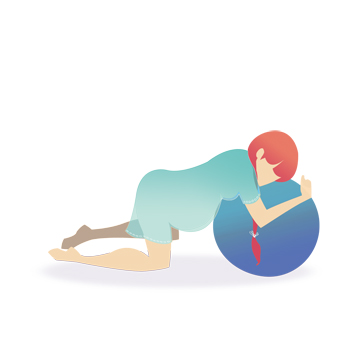 Position pour l'accouchement: accoucher à 4 pattes